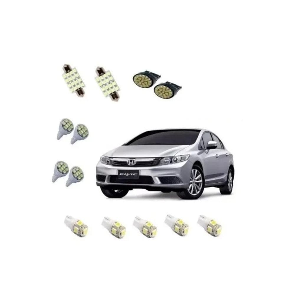 Kit Lâmpada Led Honda New Civic 2013 2014 2015 2016 2017