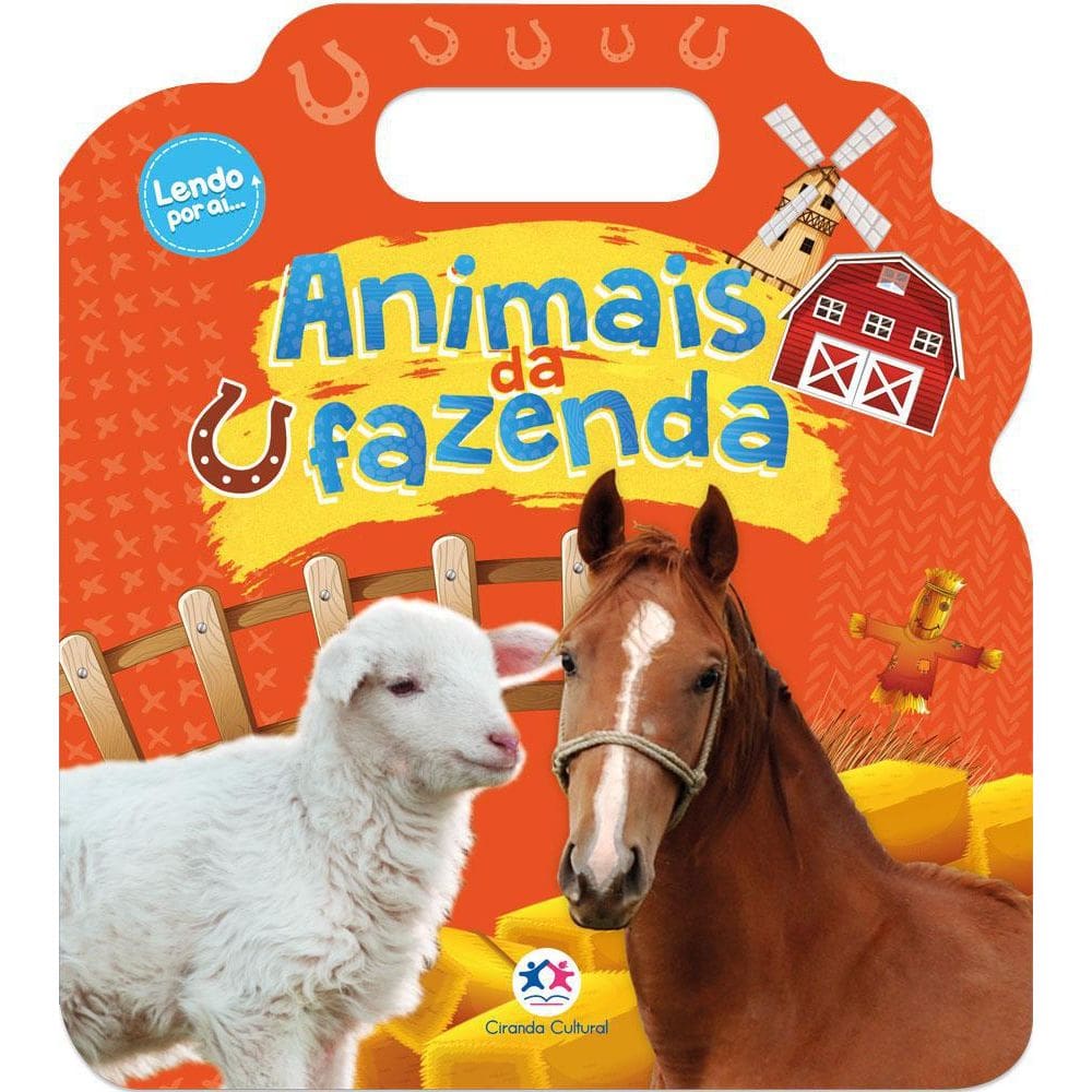 Livro Animais Da Fazenda 10 Paginas Português