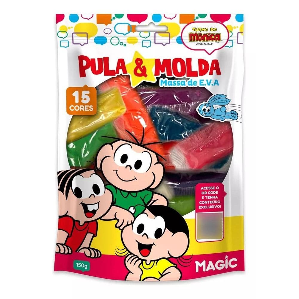 Pula & Molda - Massa De E.V.A - 15 Cores - Turma Da Mônica