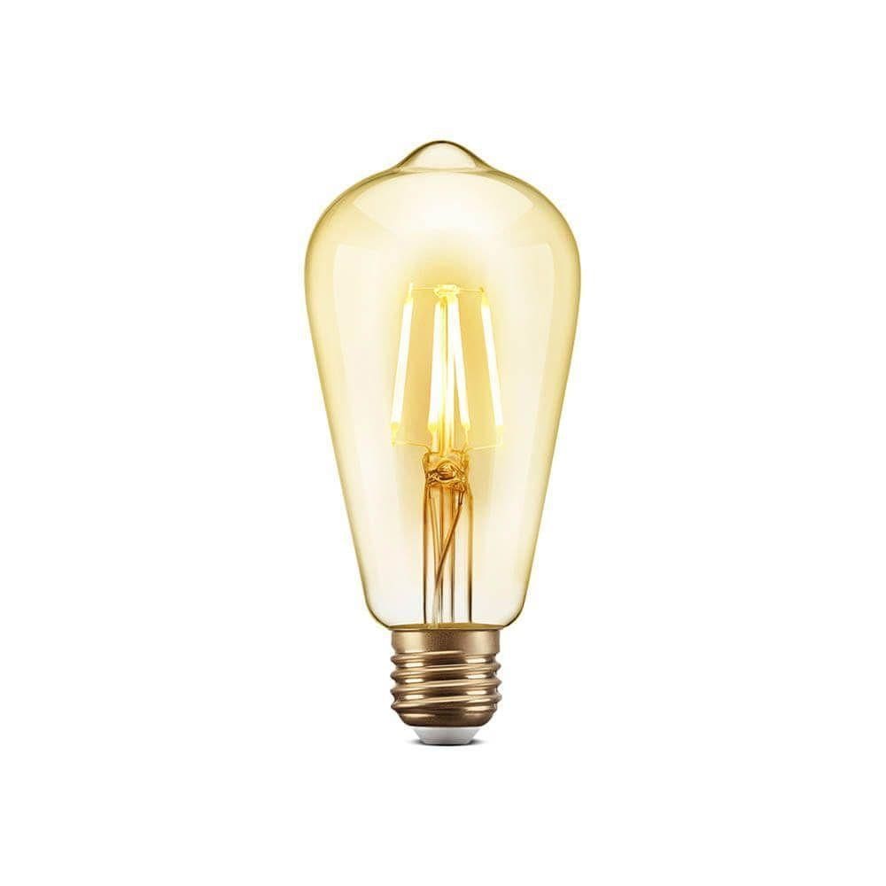 Lâmpada De Filamento Led ST64 4W Âmbar 2.200K Bivolt
