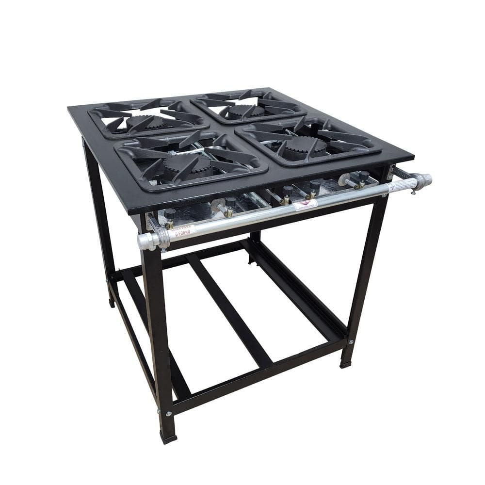 Fogao 4 Bocas 30X30 Gold Sl-cfzg-128 Gas Glp Alta Pressao Perfil 7Cm De Pe Queimador Starline - Cefaz