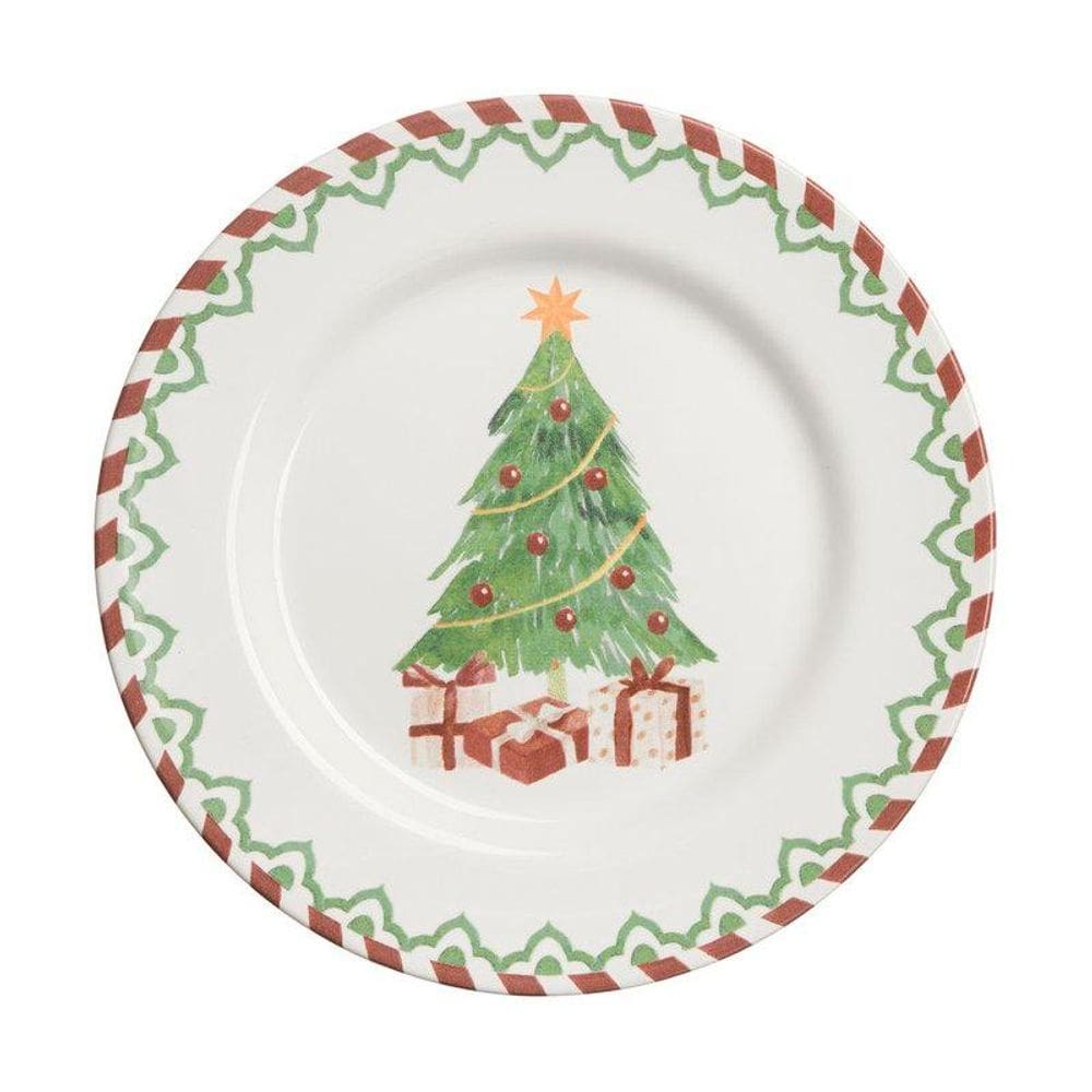 Prato De Sobremesa Natal Tree Gifts 21 Cm 0 Home Style