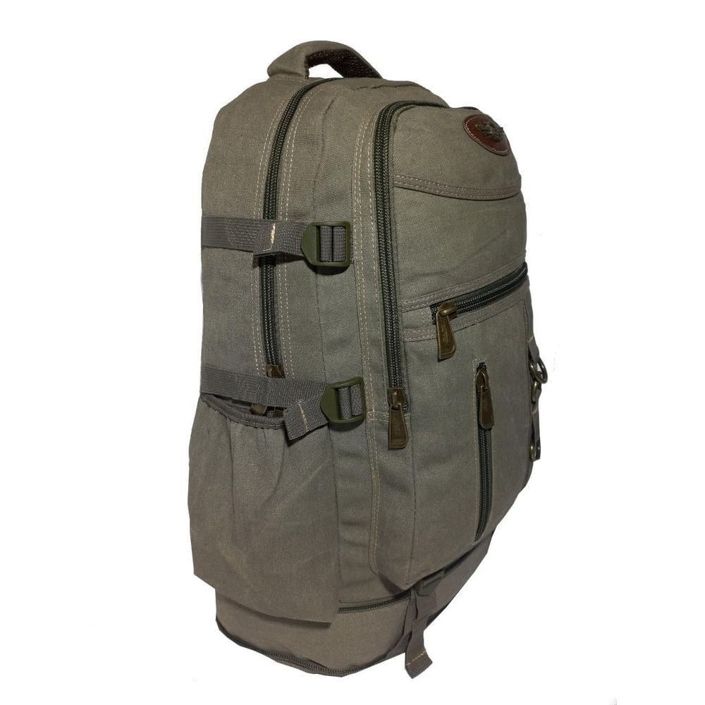 Mochila Camping Trilha Viagem Lona Reforçada - Verde