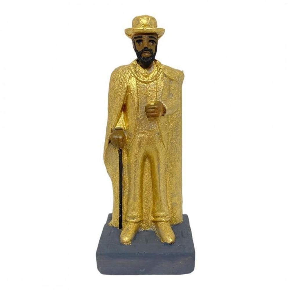 Escultura Exu Cartola Do Ouro 10,50 Cm Resina