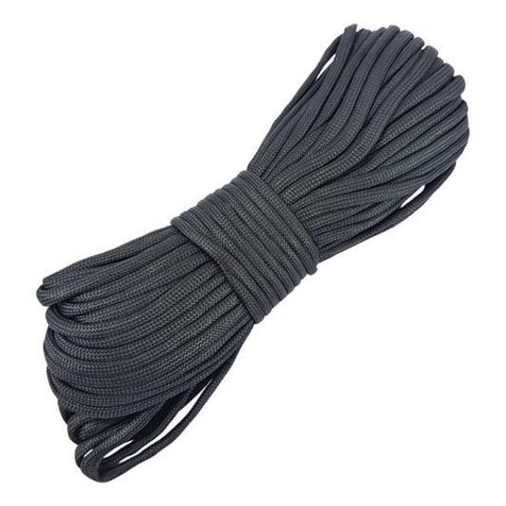 Paracord 550 Corda 7 Filamentos 29 M Preto Camping Caminhada