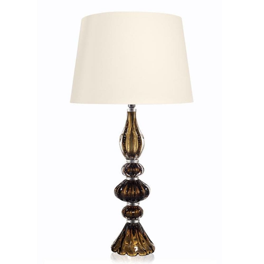 Abajour Em Cristal Murano Marrom - São Marcos 62Cm