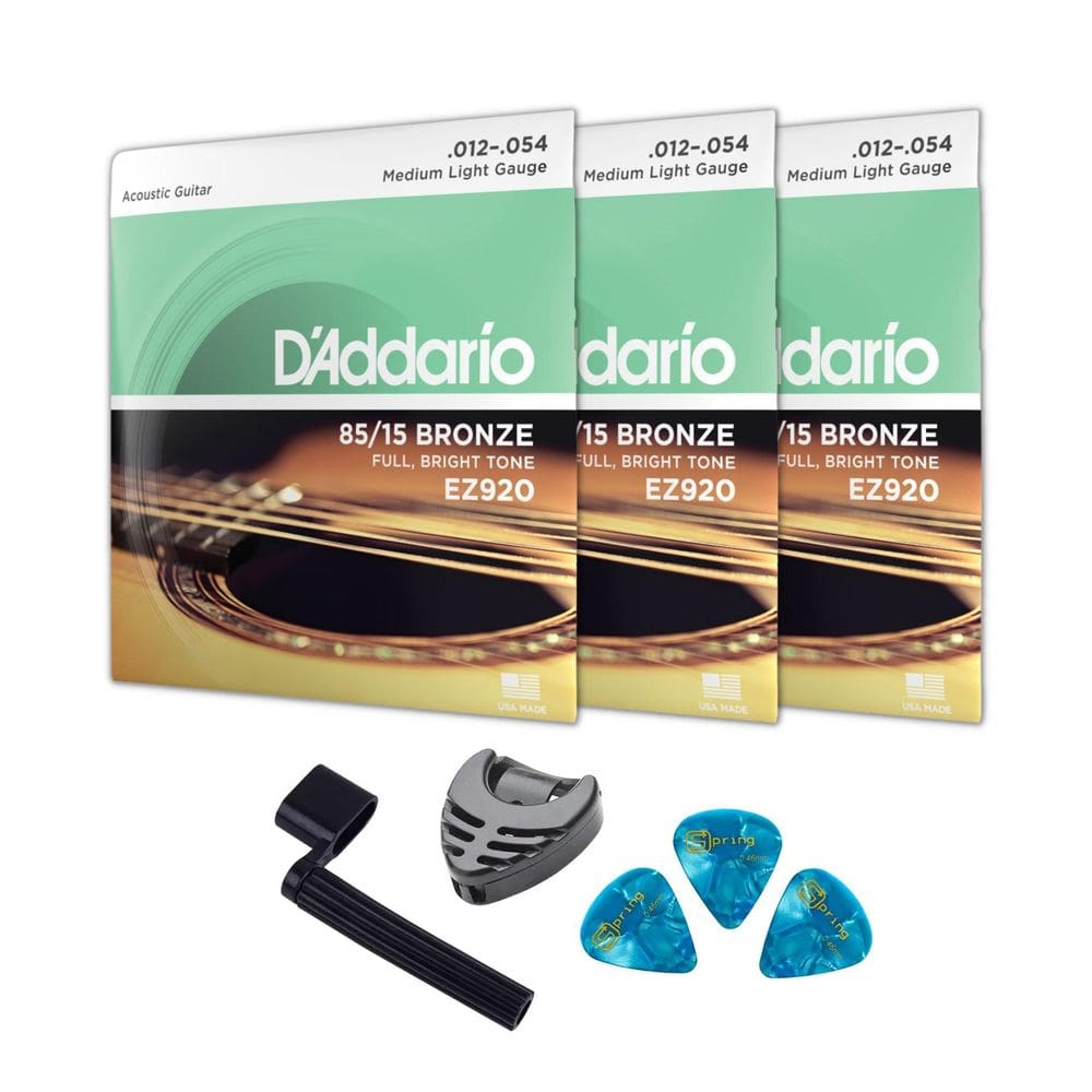 Kit 3 Encordoamentos Completo Violao Aco Daddario Ez920 012