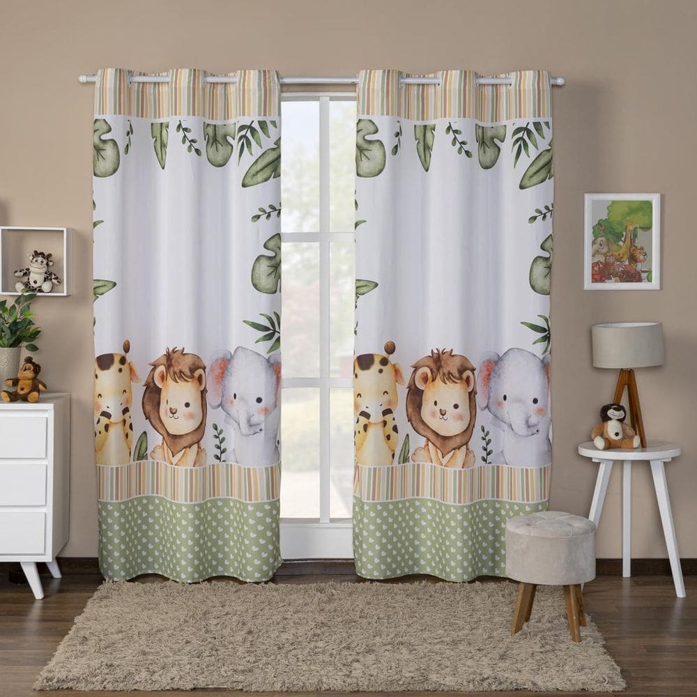 Cortina Infantil 3,00x2,20 para Meninos e Meninas Estampada
