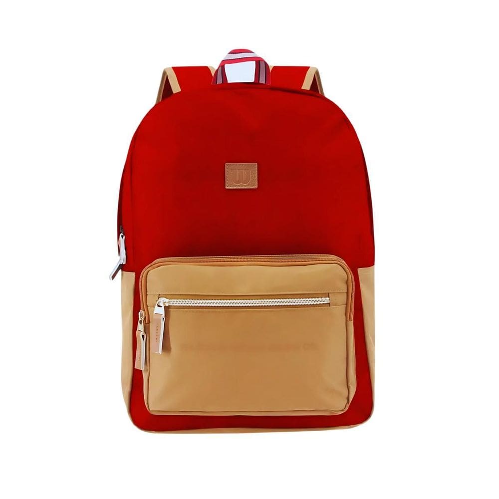 Mochila Em Poliester Wilson Vermelha E Marrom 65Af002R