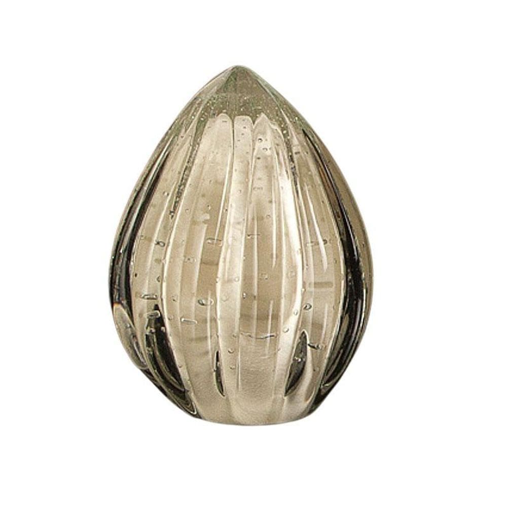 Vaso Pinha Em Cristal Murano Pérola - São Marcos 16Cm