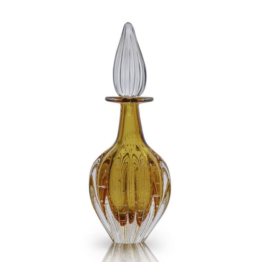 Garrafa Em Cristal Murano Âmbar - São Marcos 36Cm