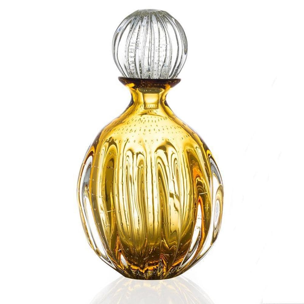 Garrafa Em Cristal Murano Âmbar - São Marcos 41Cm