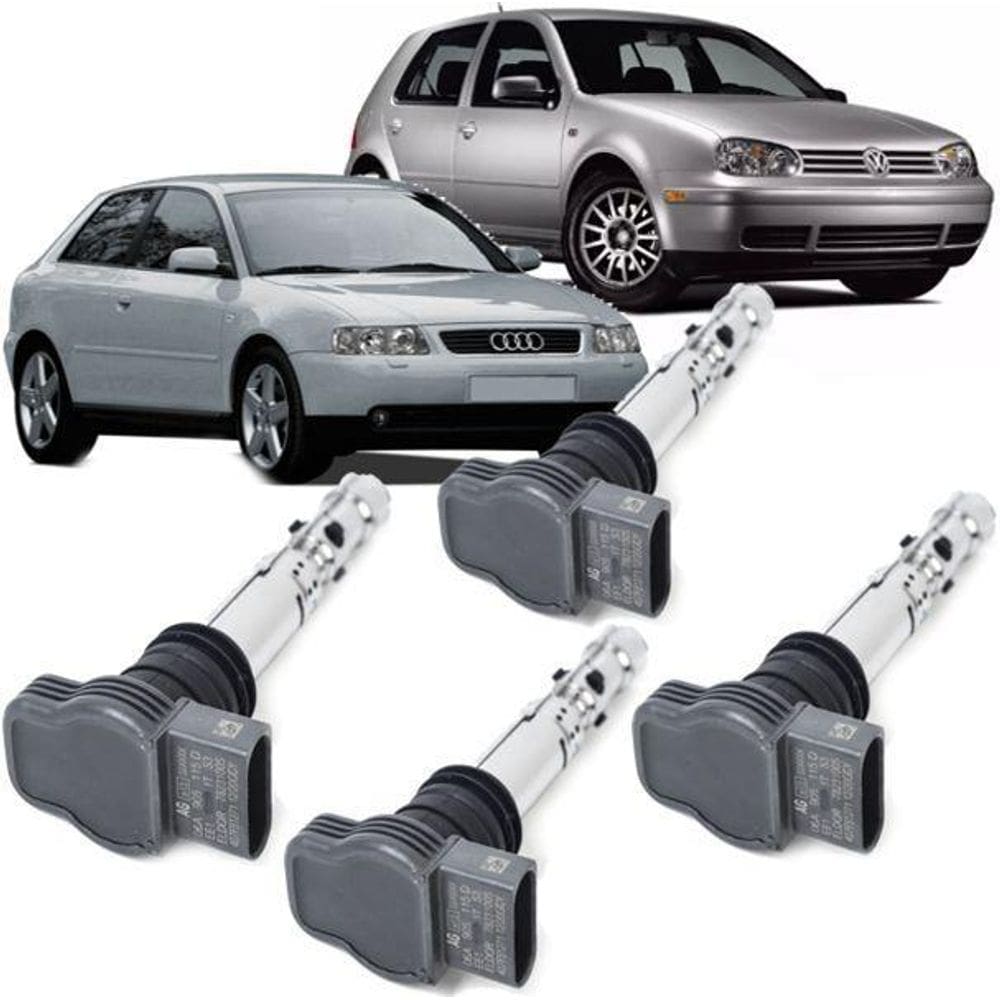 Kit 4 Bobinas Ignição Golf Gti A3 A4 1.8 Turbo 06A905115
