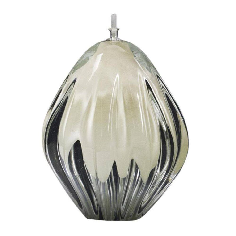 Lamparina Em Cristal Murano Pérola - São Marcos 12Cm