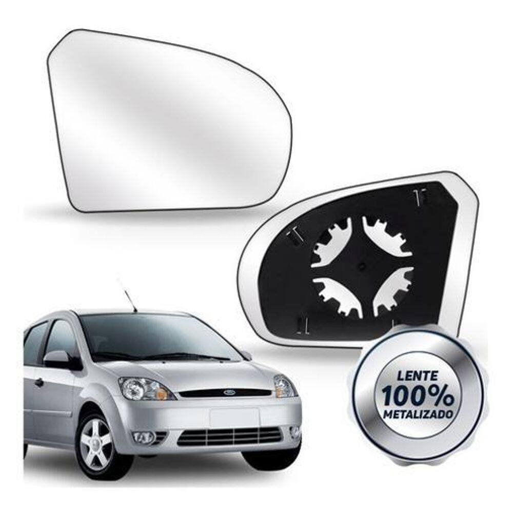 Lente Retrovisor Fiesta 2003 A 2010 Ka 2008 A 2014 Com Base
