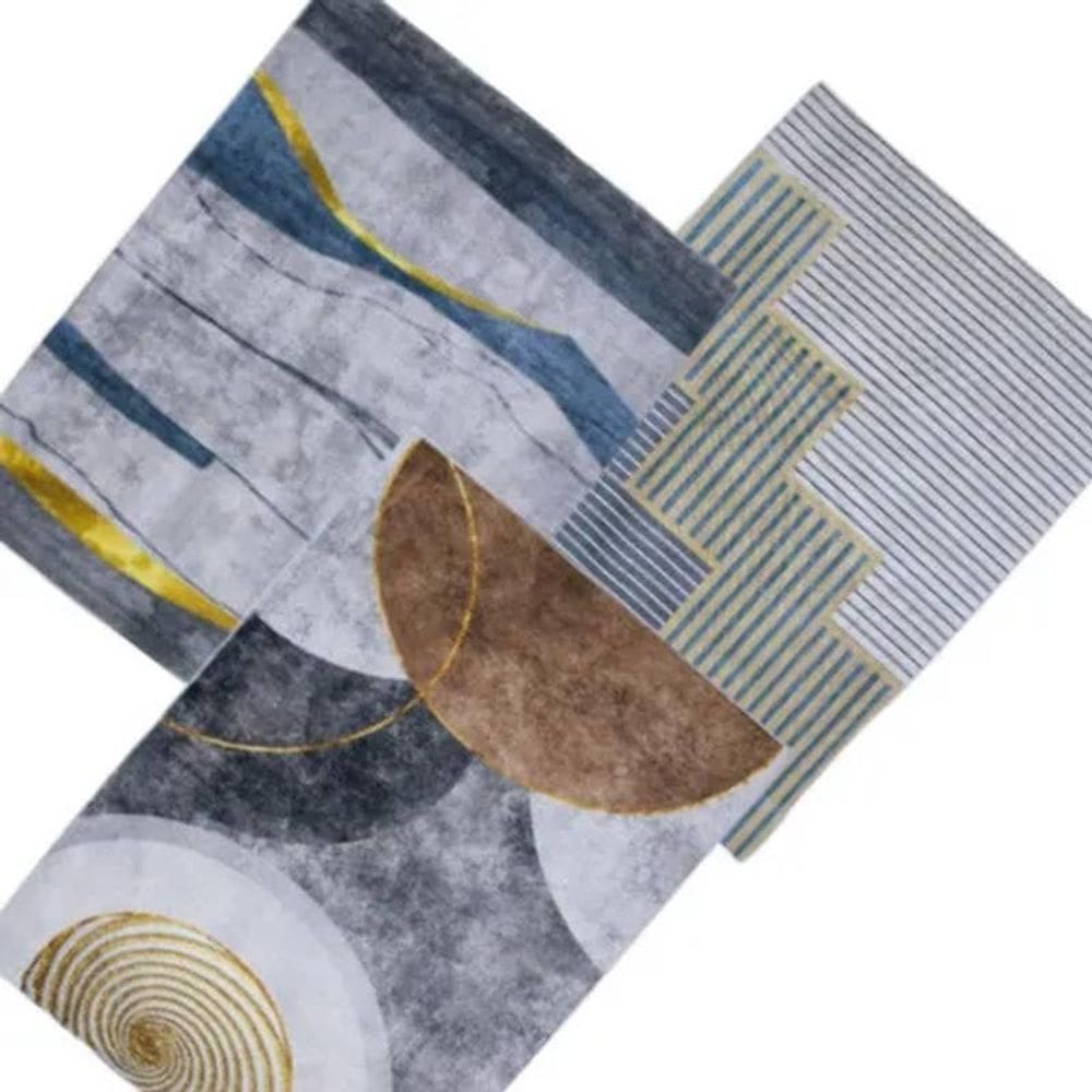 Tapete Retangular Em Veludo Cristal Premium 140Cm X 100Cm