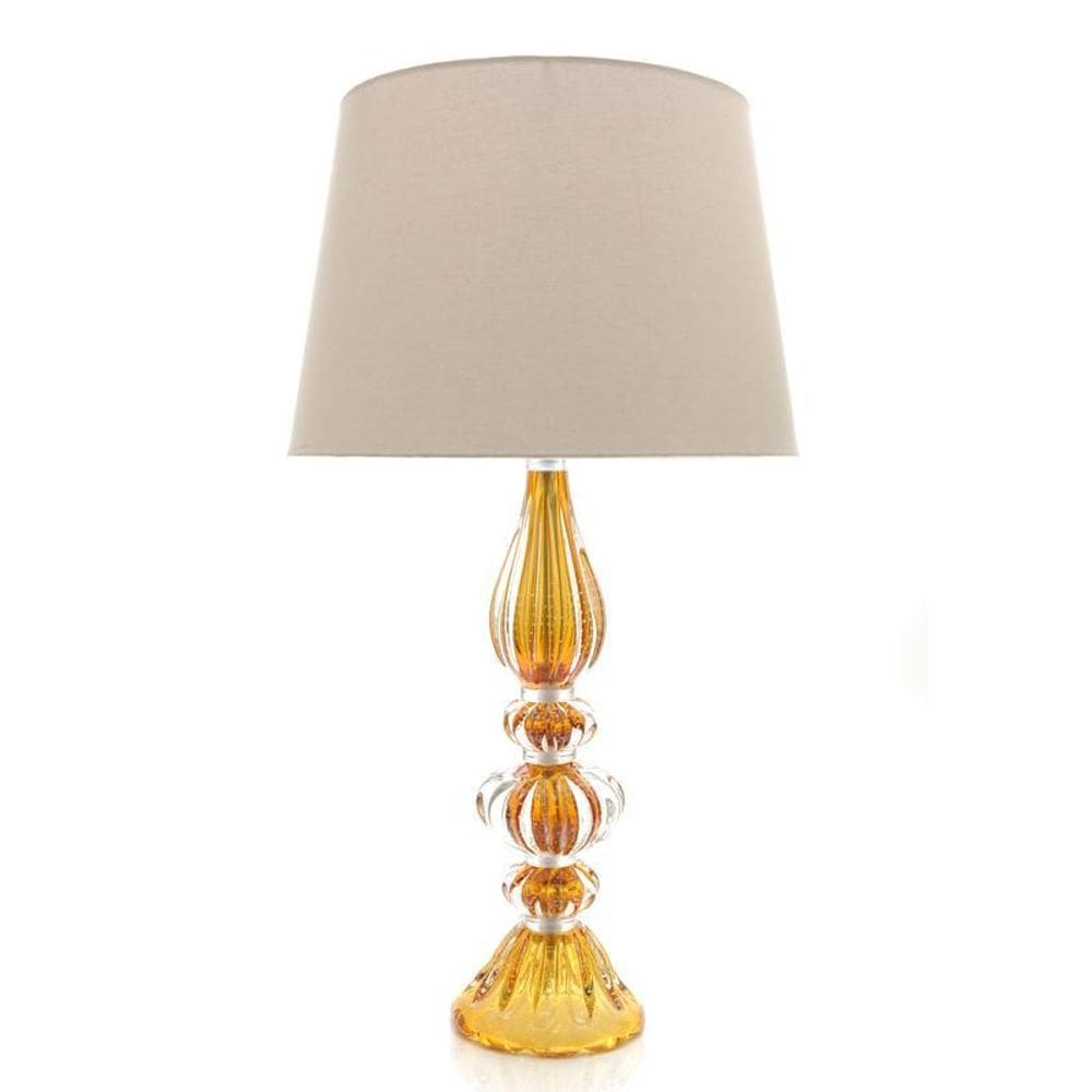 Abajour Em Cristal Murano Âmbar - São Marcos 62Cm
