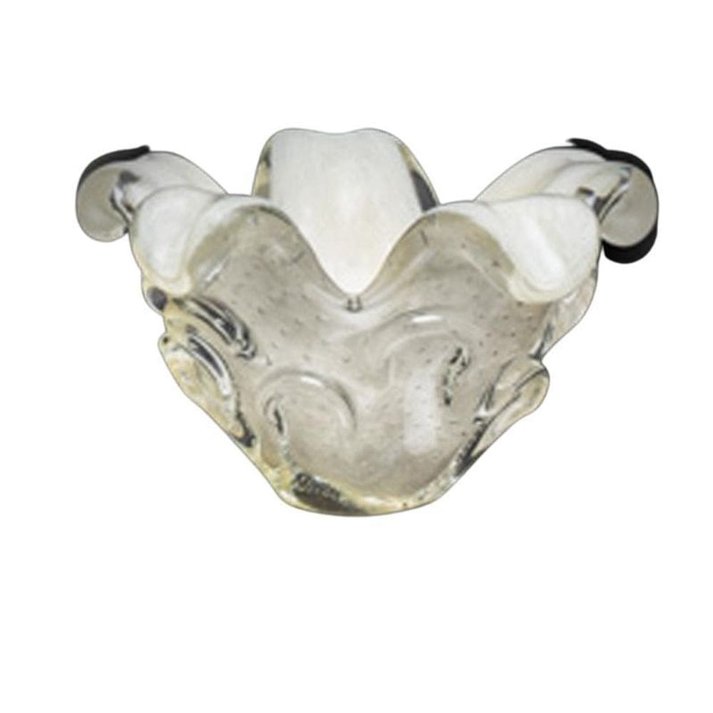 Centro De Mesa Em Cristal Murano Pérola - São Marcos 17Cm