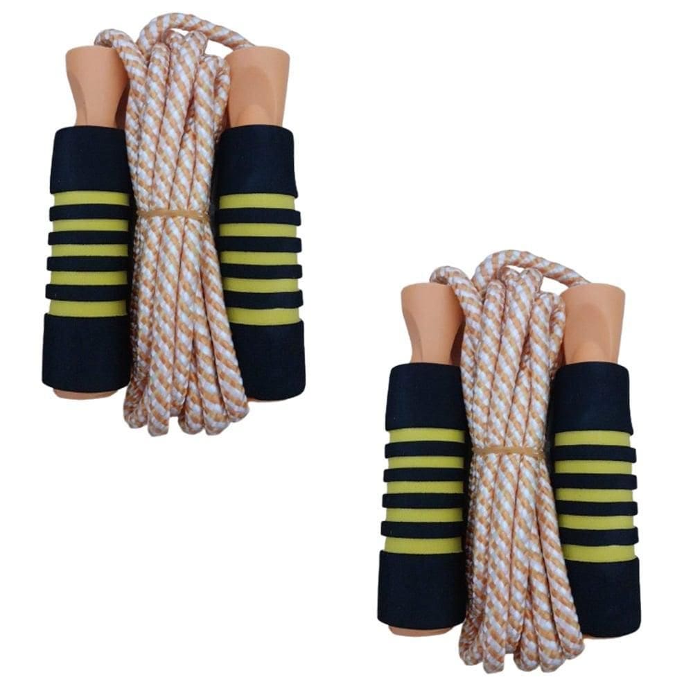 2 Corda De Pular Funcional Treino Cross Fitness Jump Laranja