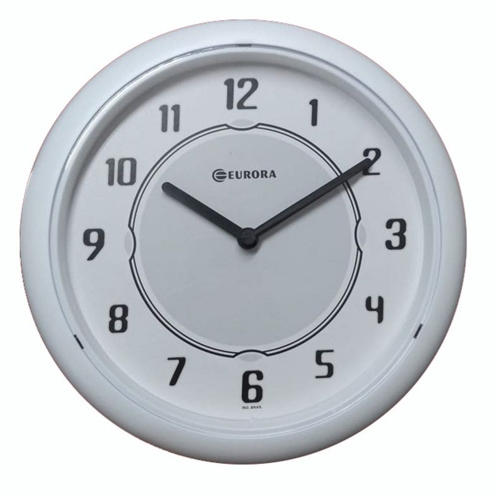 Relógio De Parede Eurora Redondo Branco