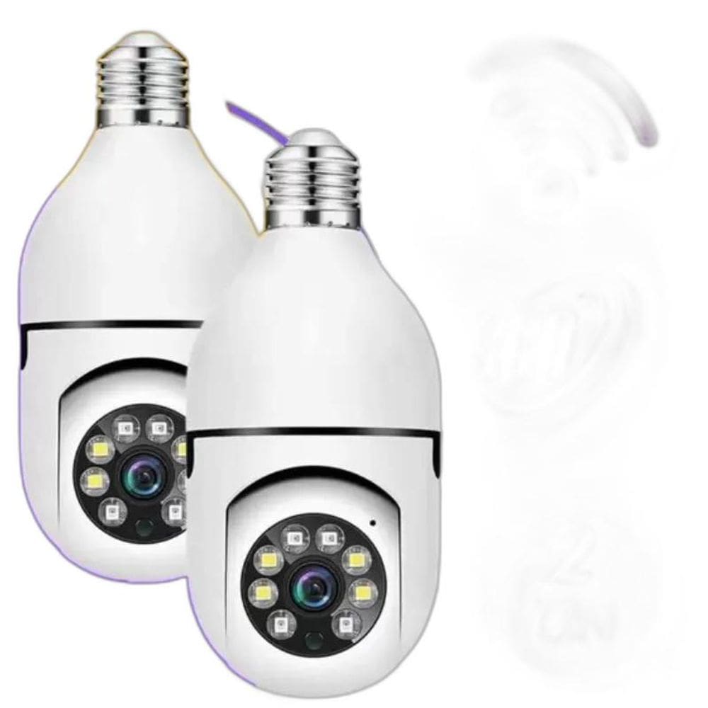 Kit 2 Câmeras Segurança Prova D`Água Infravermelho Lâmpada