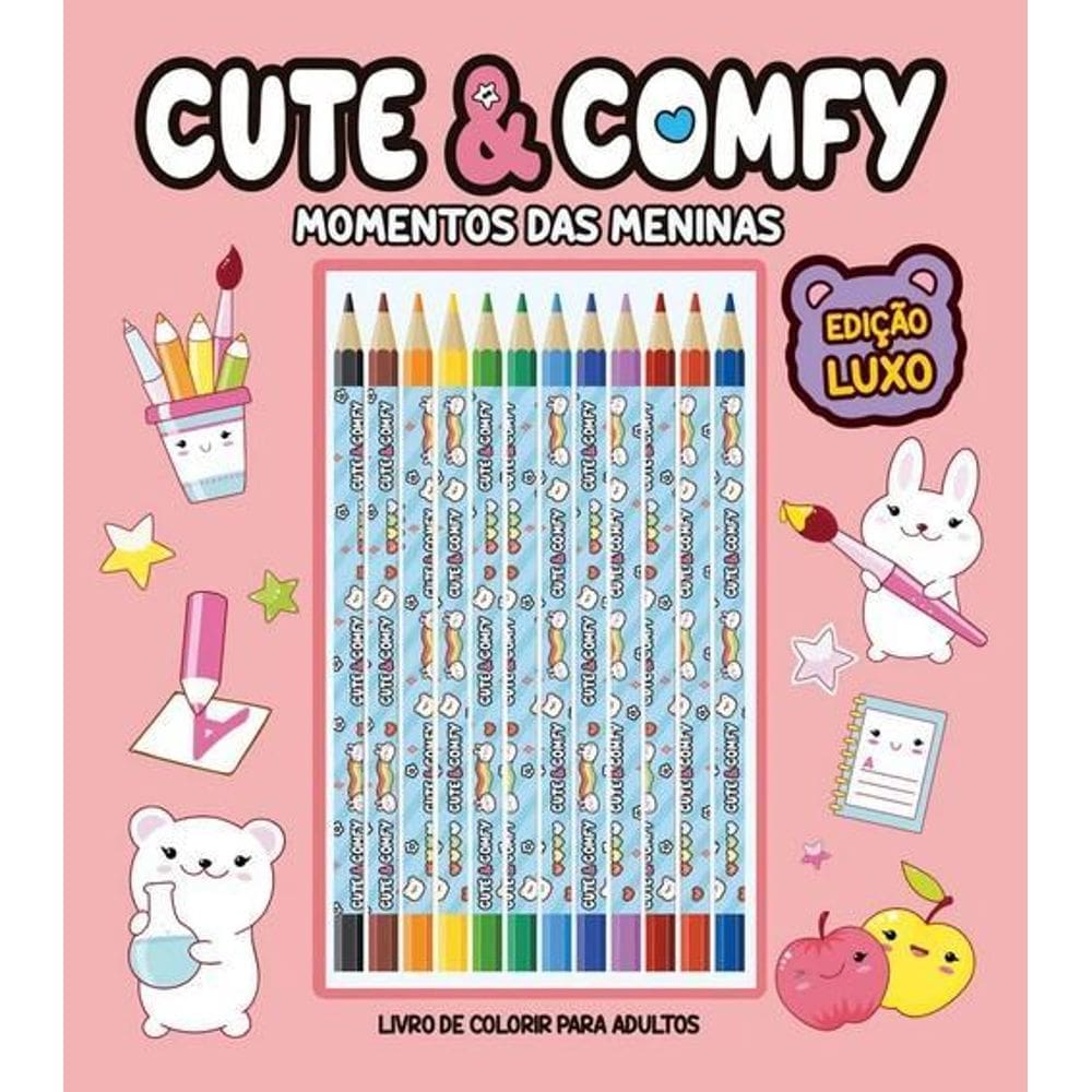 Cute & Comfy - Momentos Das Meninas - Luxo - 12 Lápis De Cor