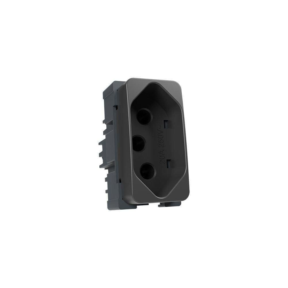 Módulo Tomada Margirius B3 Colors 2P+T 20A Grafite Grafite