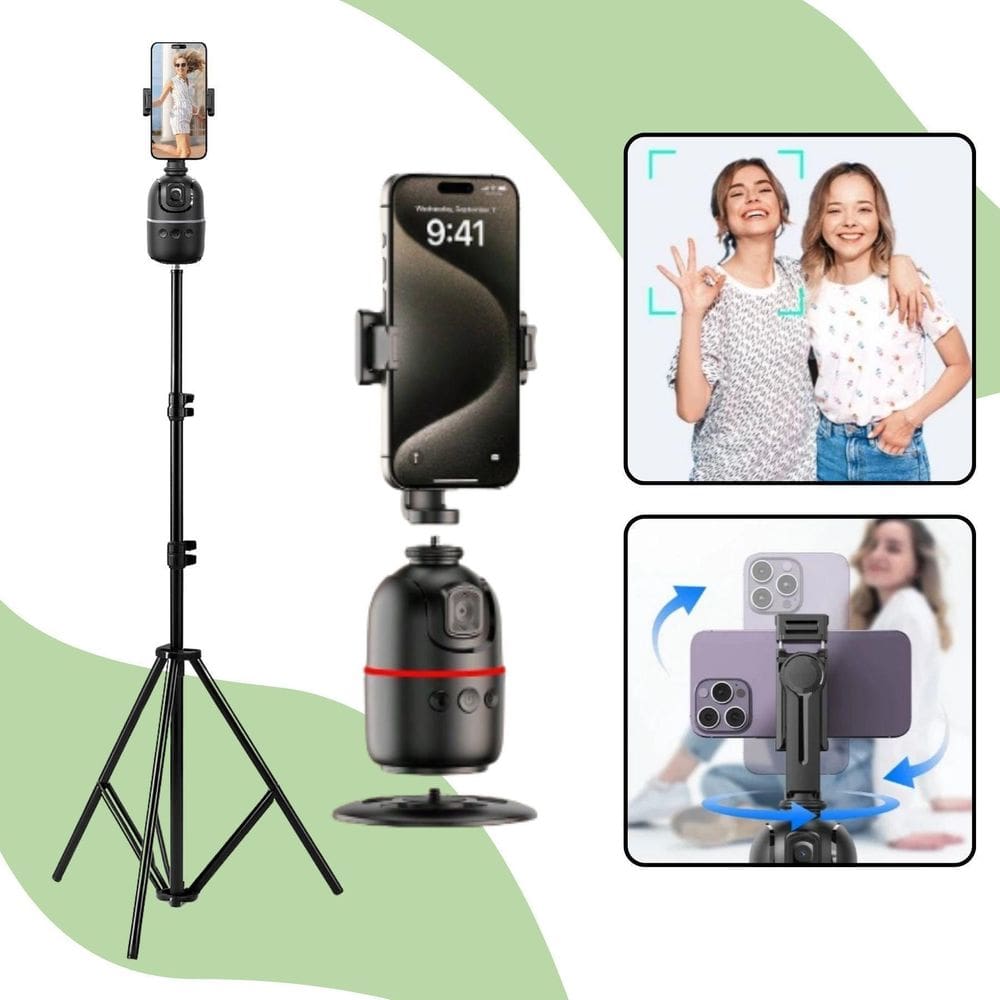 Suporte Rotativo + Tripé De 2 Metros Rastreamento Facial Top