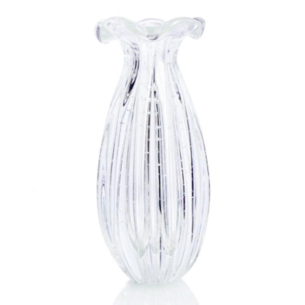 Vaso Trouxinha Cristal Murano Transparente São Marcos 20Cm