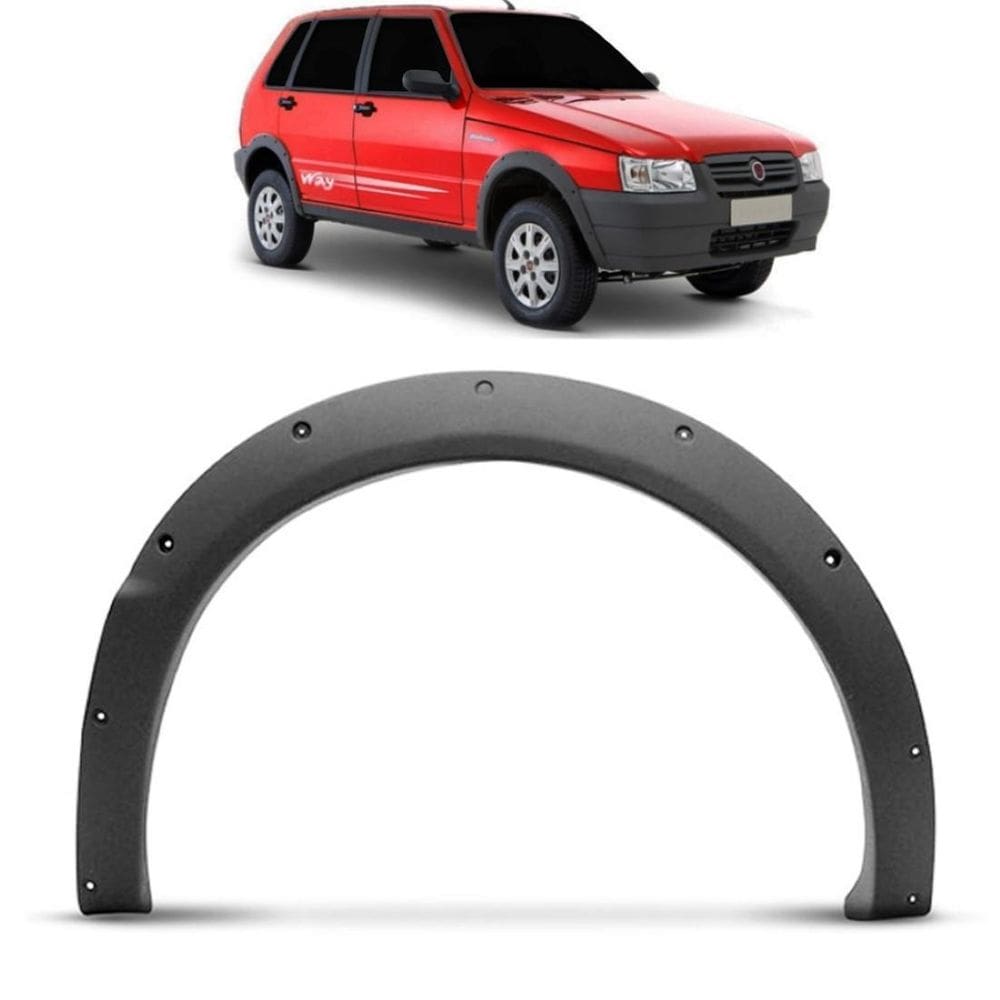 Alargador Moldura Paralama Dianteiro Uno Way Preto 2004 A 12