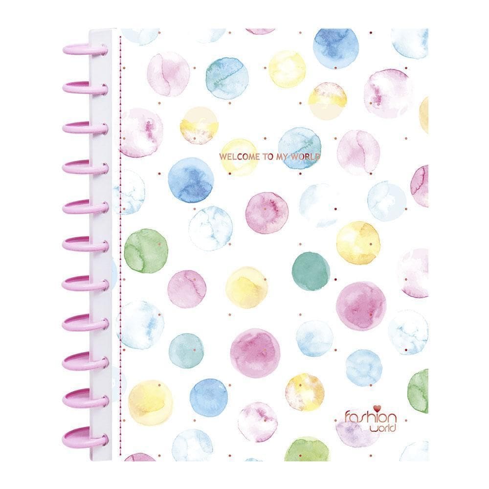 Caderno Kitdisc Univ 80Fls Fashion Welcome To My World Kit