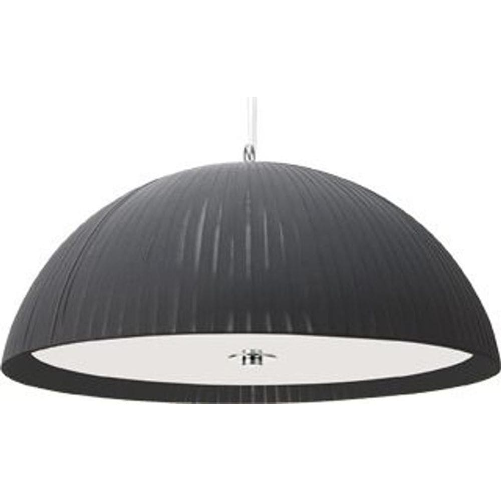 Pendente Lustre Arges Tecido Preto Para Led 80 Cm