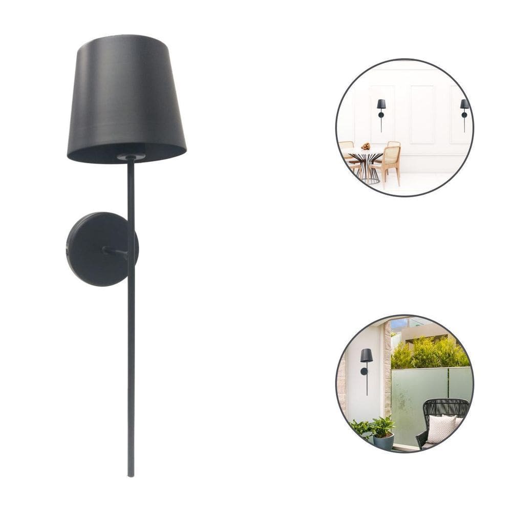 Luminária Parede Arandela Moderna Tocheira Cúpula De Metal