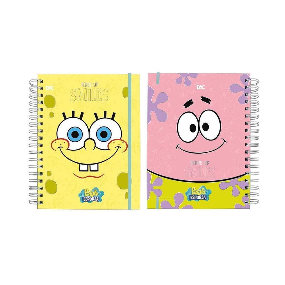 Caderno Smart Folhas Reposicionáveis 80Fls Bob Esponja Dac