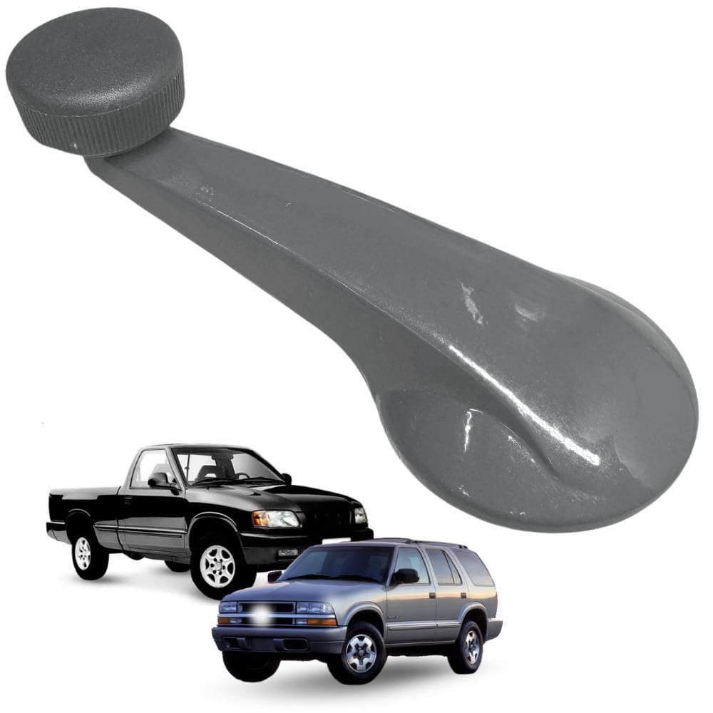 Manivela Reguladora Vidro S10 Blazer 1995 À 2000 Metal Cinza