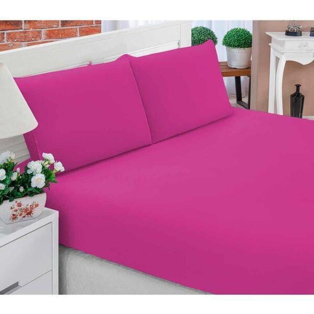 Lençol Casal 4 Peças Para Cama Box Luxo Temos Todas As Cores