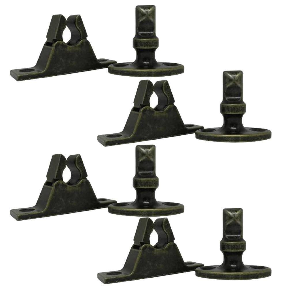 Kit 4 Prendedor Trava Portas Universal De Chão Colonial Aço