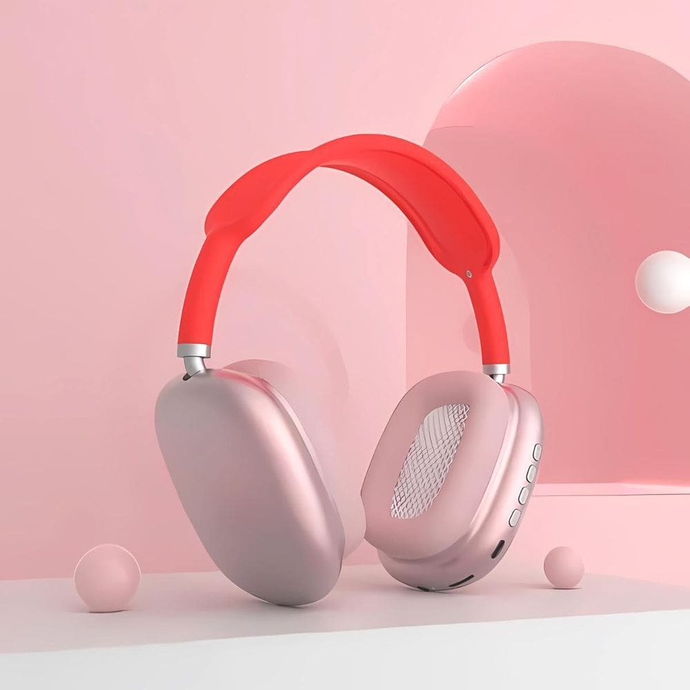 Fone Bluetooth Sem Fio Rosa C/Microfone Sd Rádio Fm