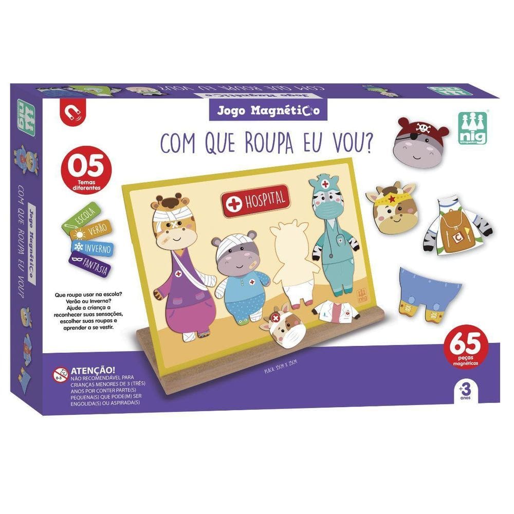 Jogo Magnético Com Que Roupa Eu Vou 0468 - Nig Brinquedos