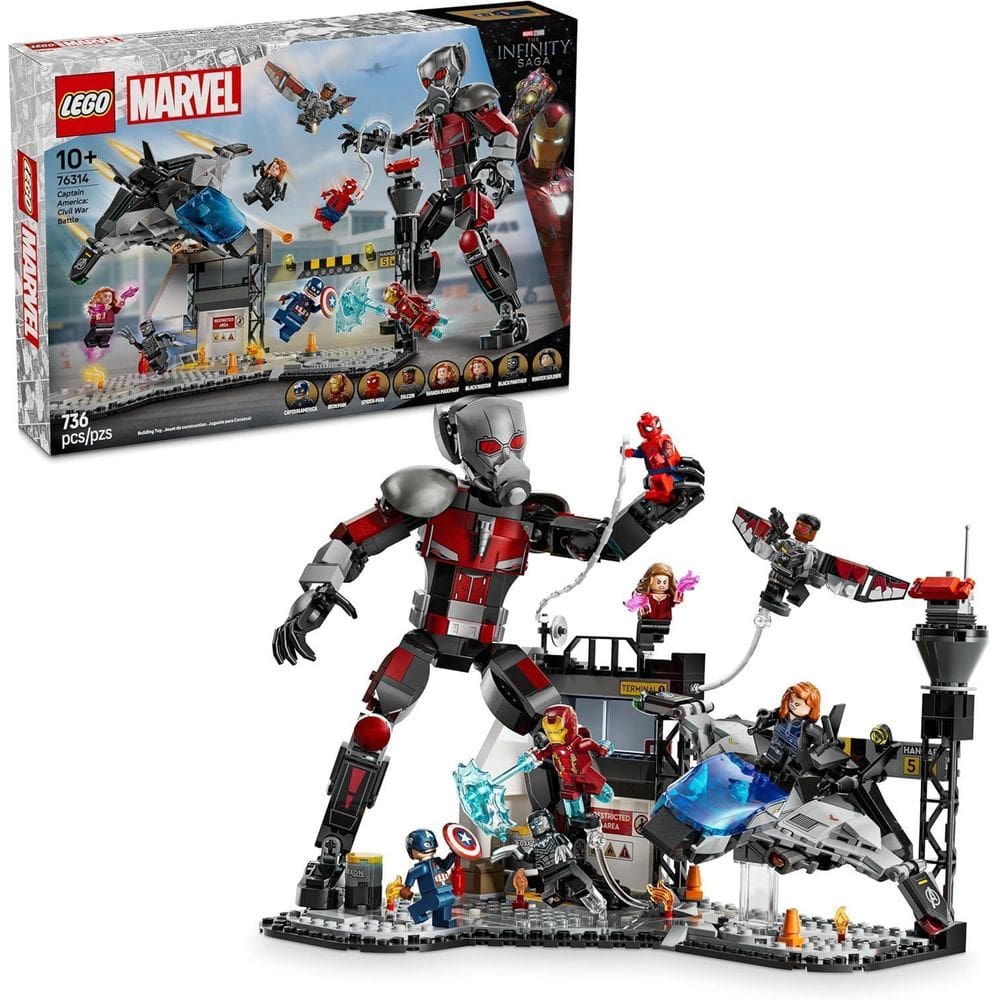 Lego 76314 Super Heroes Marvel Capitão América Guerra Civil