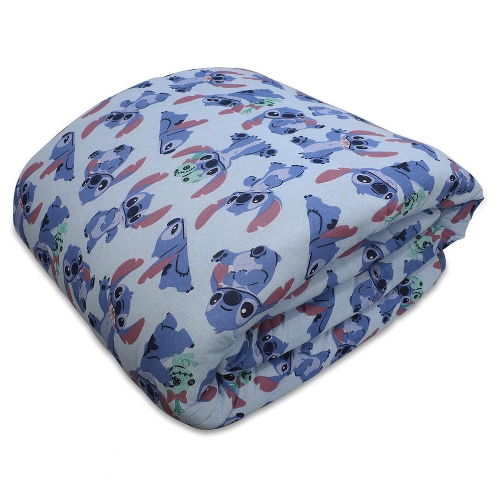 Edredom Portallar Casal Malha Mista Disney Stitch E Xepa