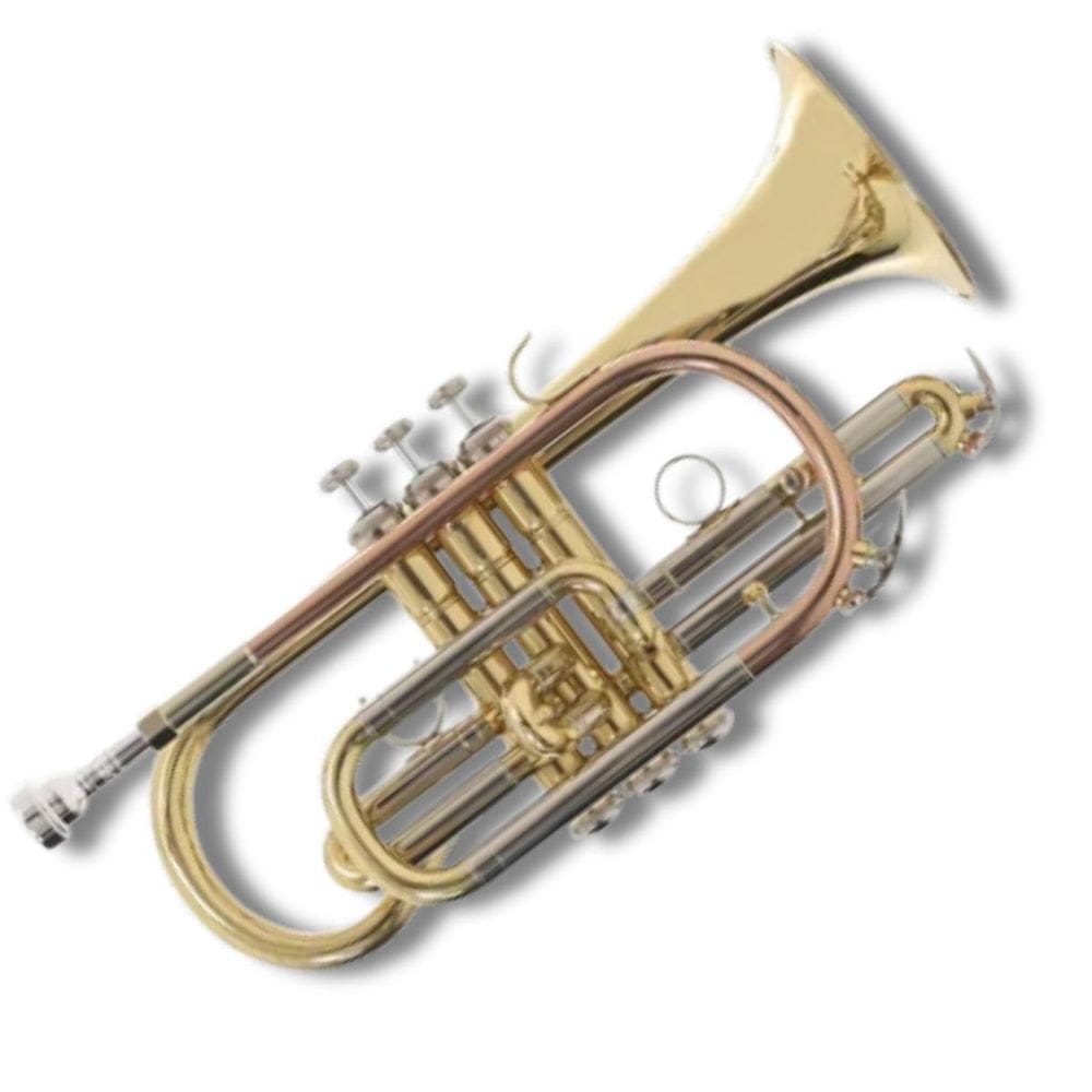 Trompete Cornet Zelmer Afinação Bb Laqueado Estojo Zcr600L