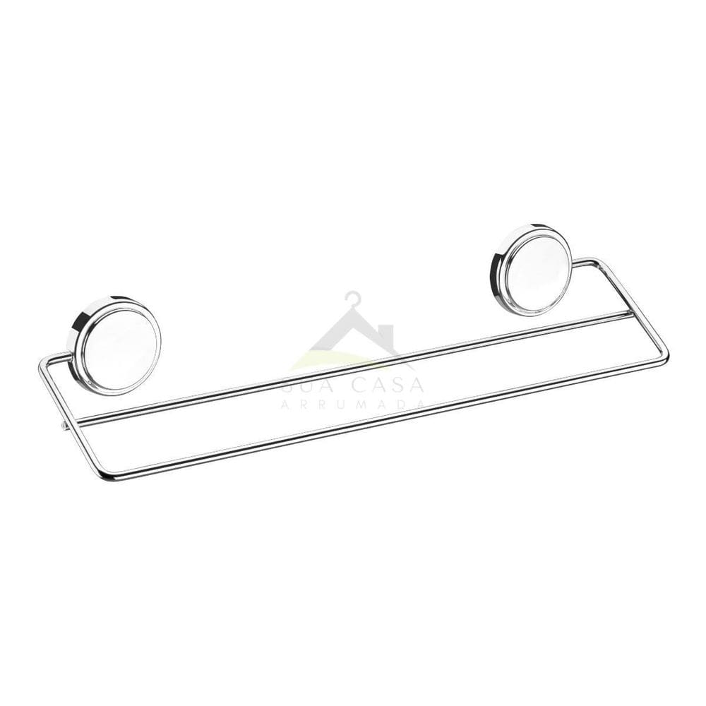Porta Toalha Duplo 45 Cm Fixação Adesiva Sem Furos Future