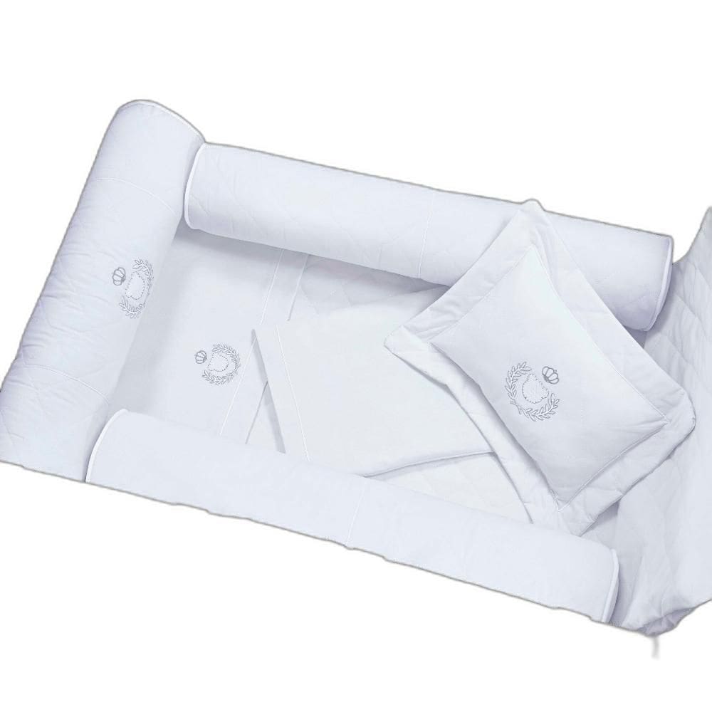 Protetor Para Berço Desmontável 3 Peças Urso Branco