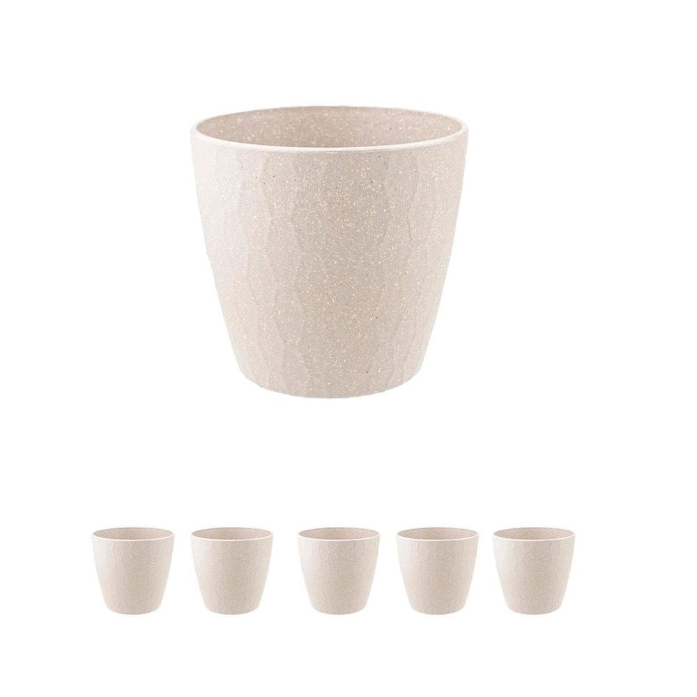 6 Un Vaso Plantas Colmeia Decorativo Flor G Bege