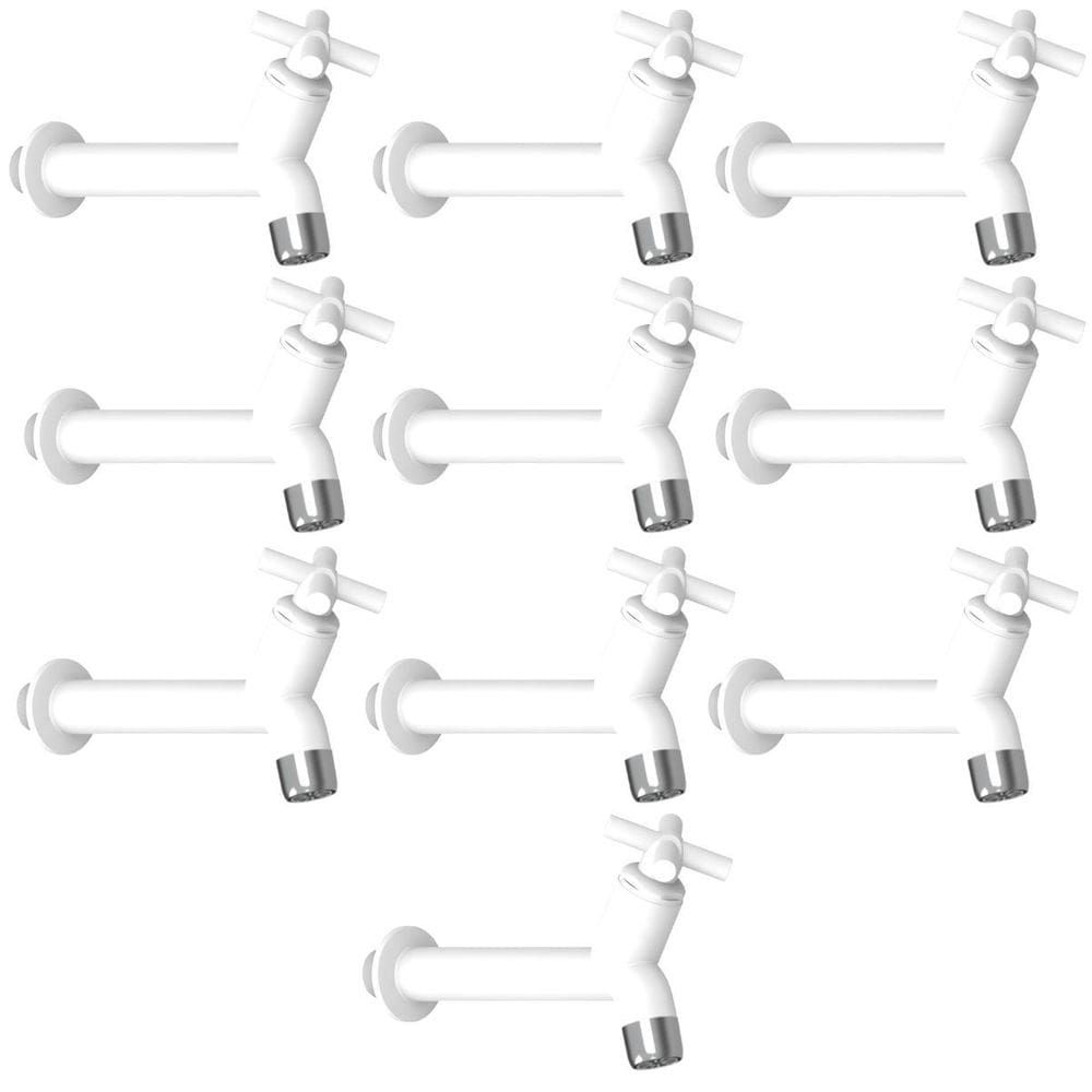 Torneira De Parede Reforçada Plástica 15Cm Para Pia 10 Un