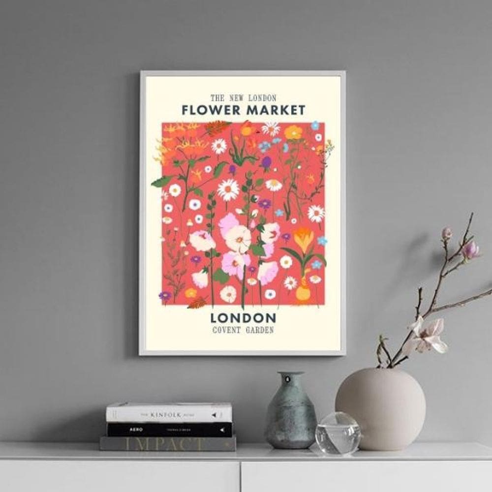 Quadro Poster Flower Market - Londres 45X34Cm