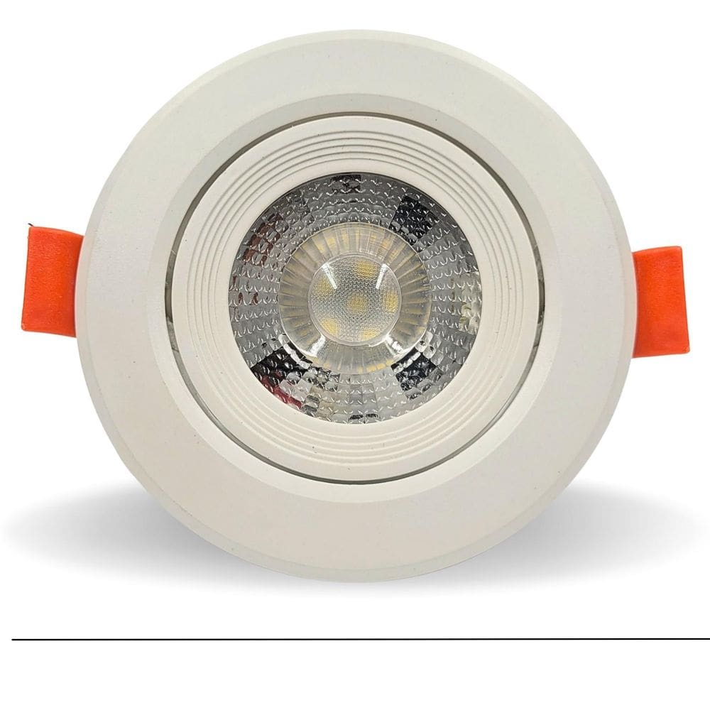 Kit 5 Spot Dicroica Redondo Direcionável Led Smd 5W Quente