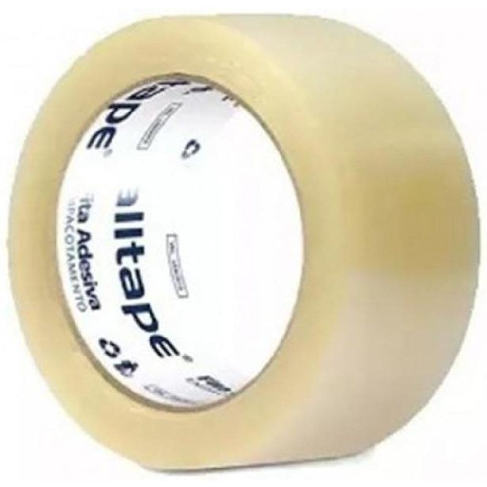 1 Fita Adesiva Transparente Larga Durex Para Embalar 45X100