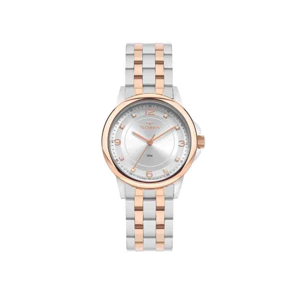 Relógio Technos Boutique Prata E Rosê Feminino 2035Mxn/1K